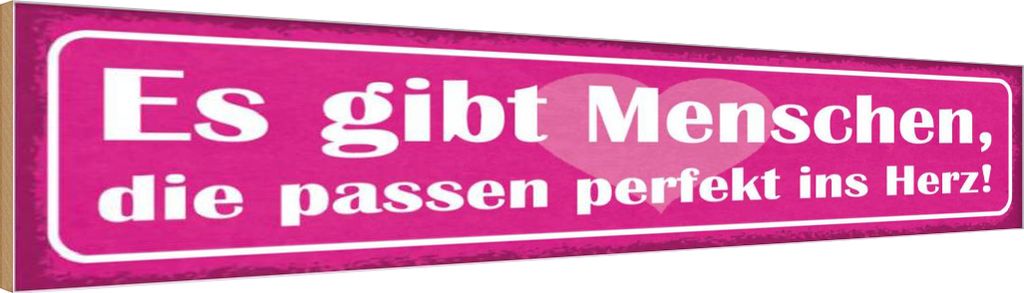 vianmo Holzschild 10x46 cm gibt Menschen perfekt ins Herz Dekoration
