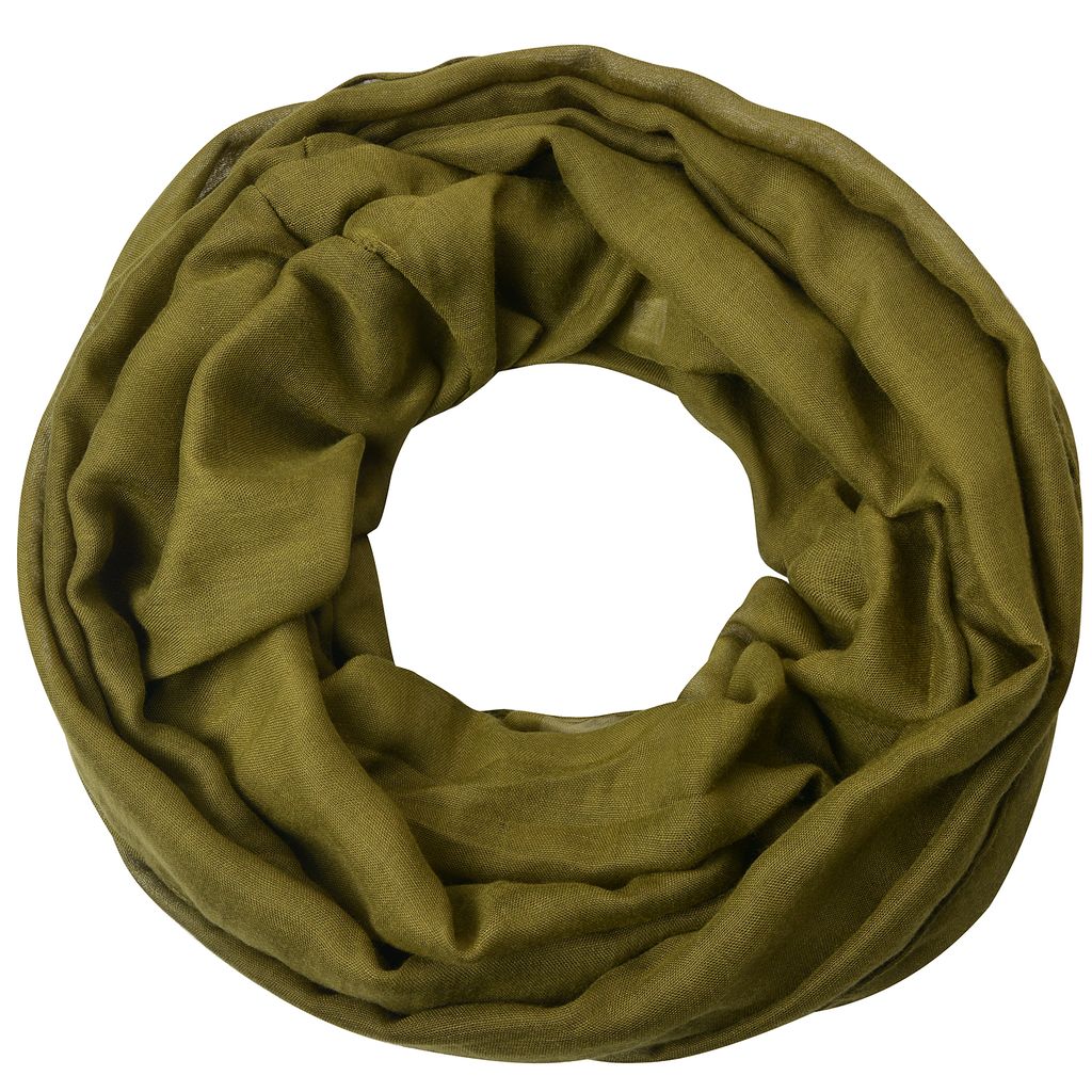 Crinkle Schal Rund Farngruen Produktbild 
