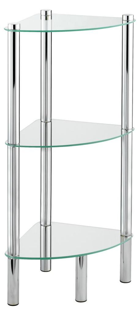 Eckregal Yago mit 3 Glasablagen Produktbild 