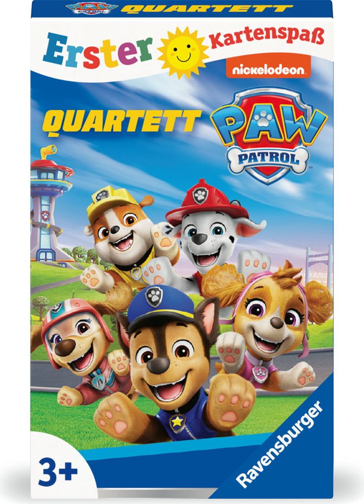 Ravensburger 24760 - Paw Patrol Quartett - Der Kartenspiel-Klassiker für 3-6 Kinder ab 3 Jahren mit den Hunden aus der K