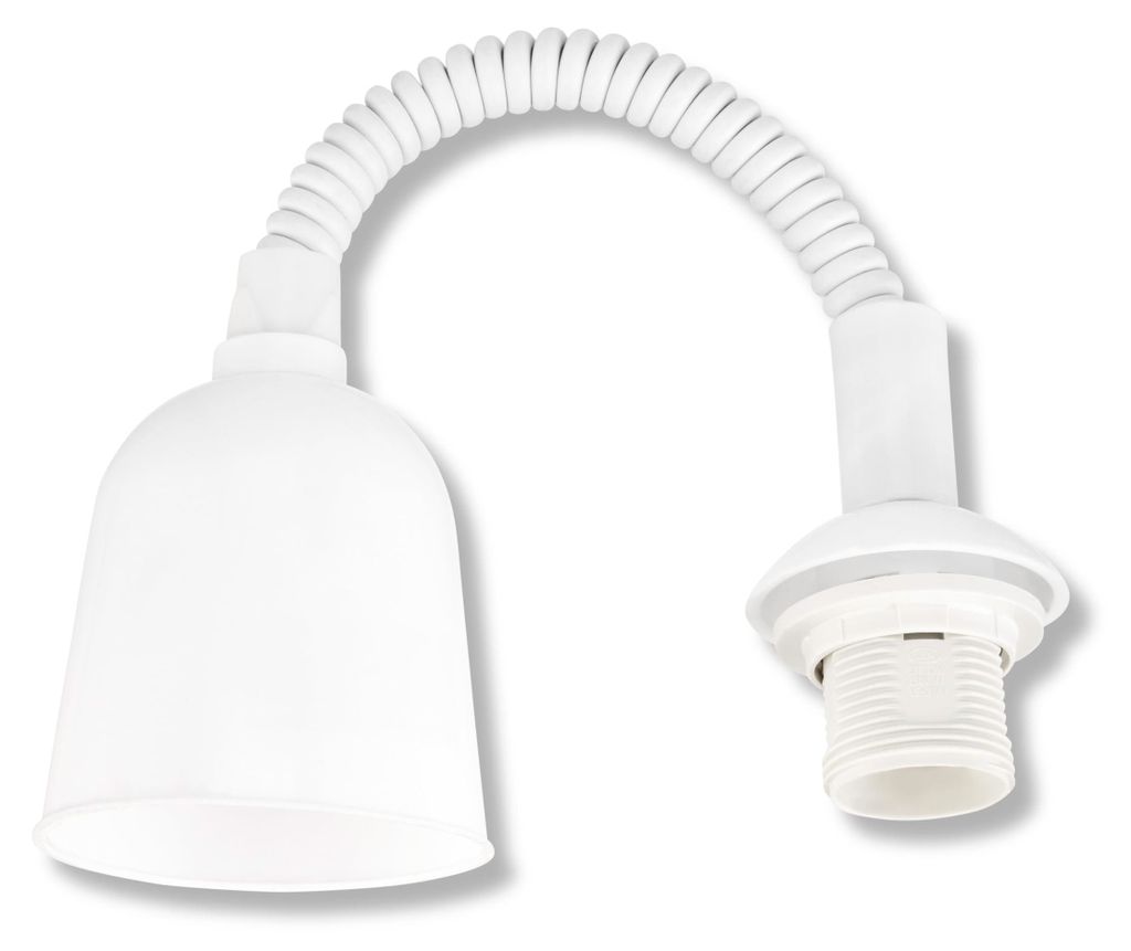 REV Lampenaufhängung - Zugpendel für Deckenleuchte, ausziehbar 50-130cm, max. 5kg, 60W (E27), 230V, weiß