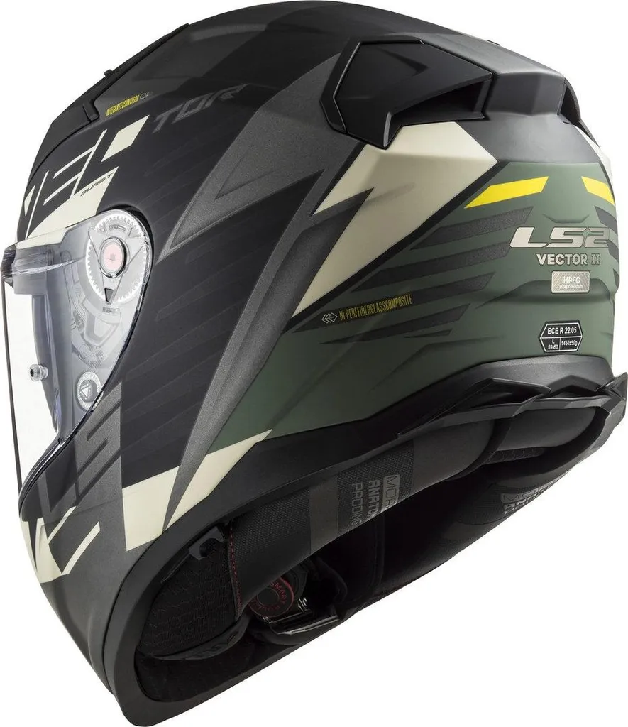Casque Route LS2 Vector II Absolute pour Longs Trajets Noir XXS - 5