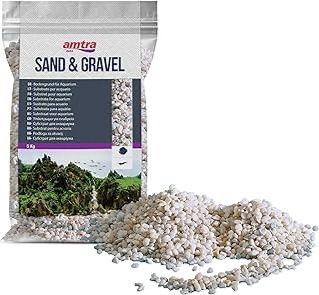 Amtra Ghiaia Noa Bianca 5kg | Substrato Inerte 2-5mm per Acquariofilia