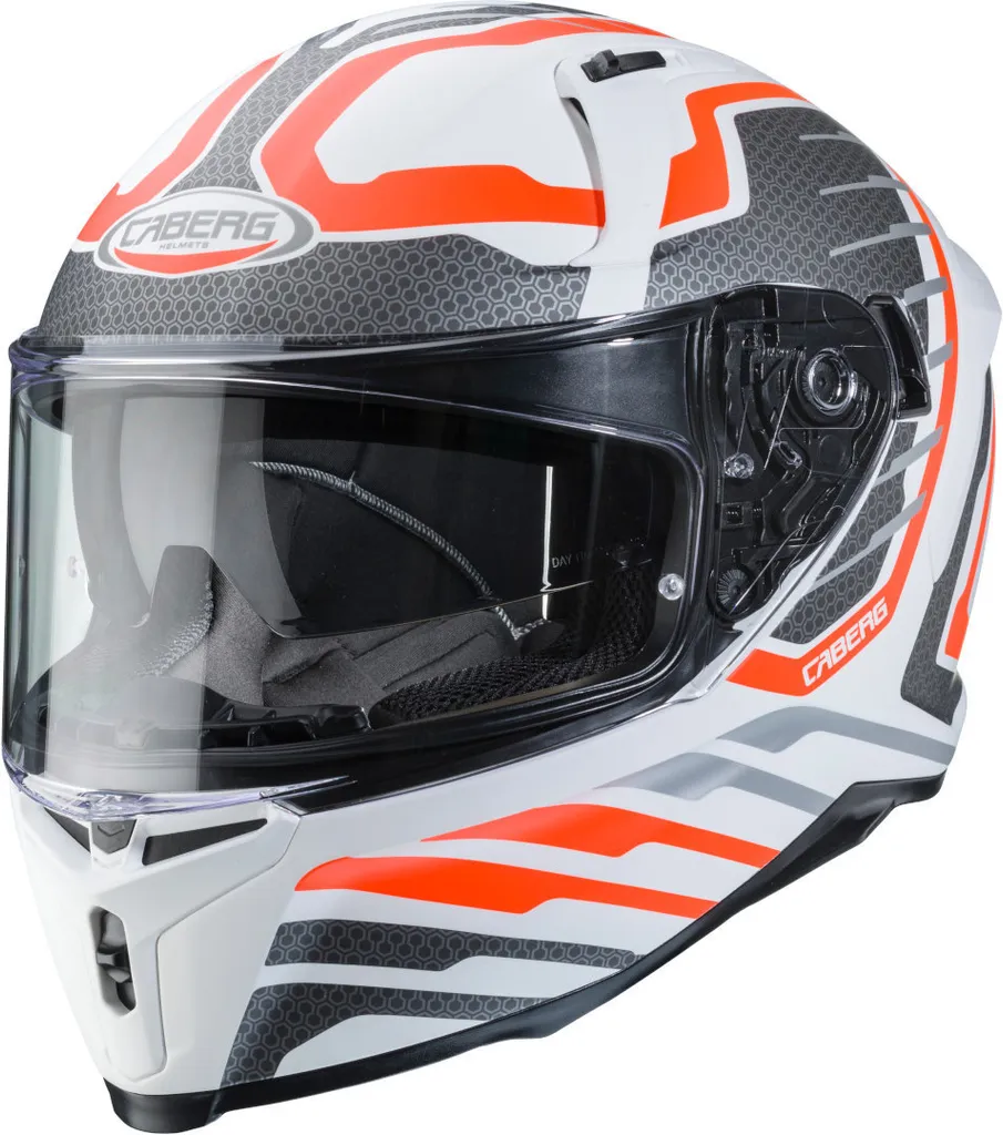 Casque intégral Caberg Avalon Forge blanc et orange XXL idéal touring