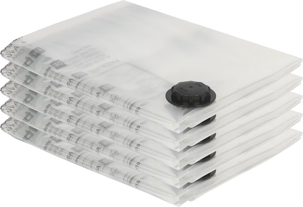 Harbour Housewares Vakuum-Aufbewahrungsbeutel – Extragroß (90 x 120 cm) – Schwarz – 5er-Pack
