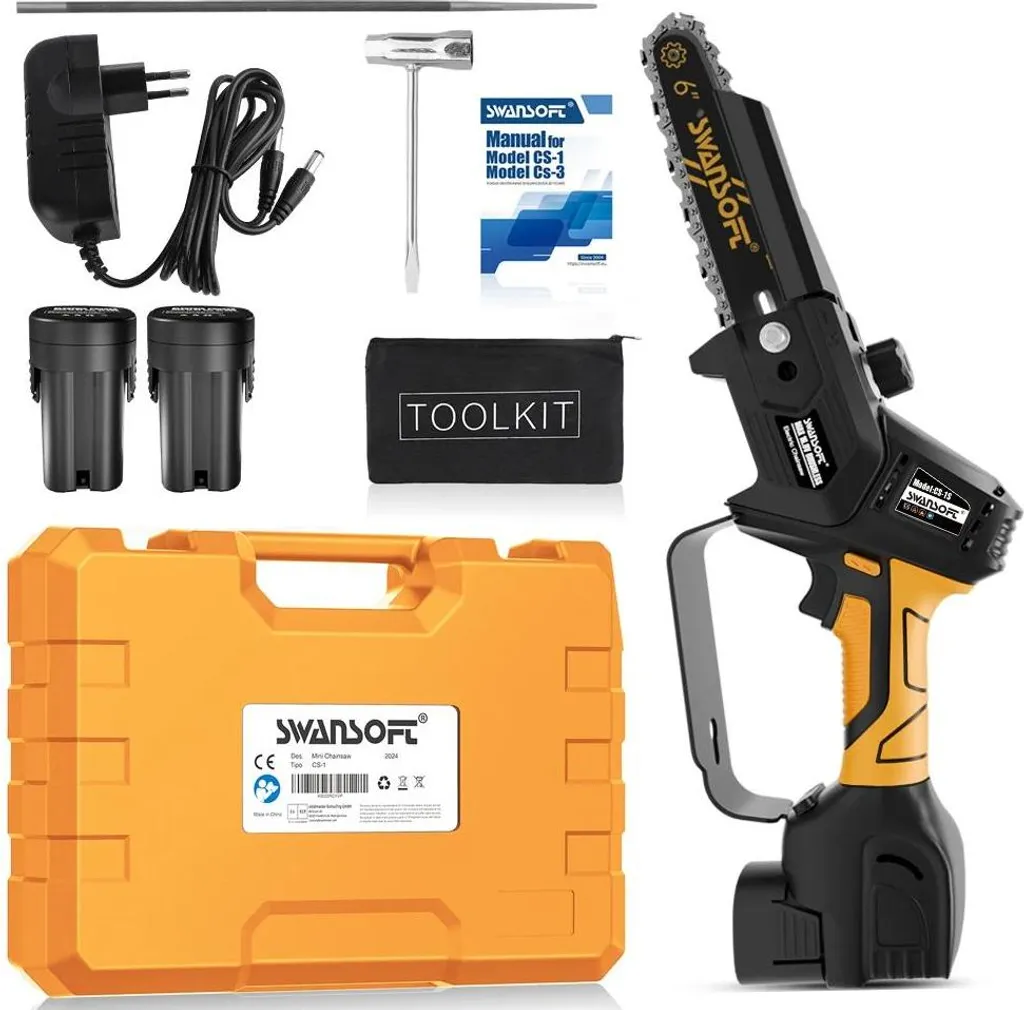 Tronçonneuse Portative CS-1S Jaune : Design Convivial et Coupe Rapide