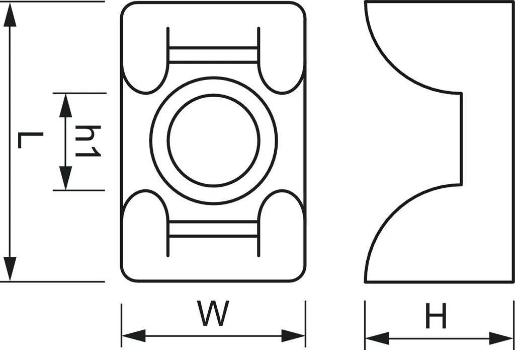 Solution rangement câble MB3A HellermannTyton Embase adhésive 100 pièces - 3