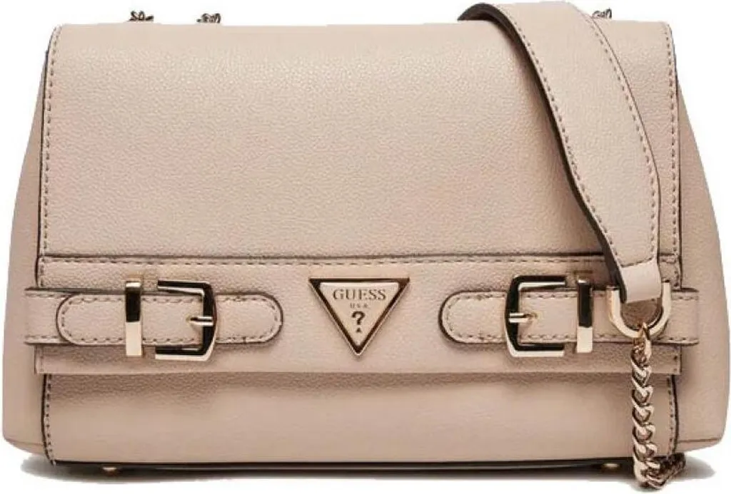 Sac Guess Eco Ali Convertible Xb en Simili Cuir Éco Matelassé Beige