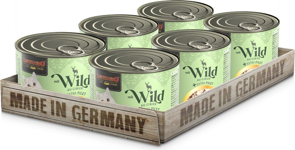 LEONARDO Nassfutter für Katzen mit Wild & extra Filet Produktbild 