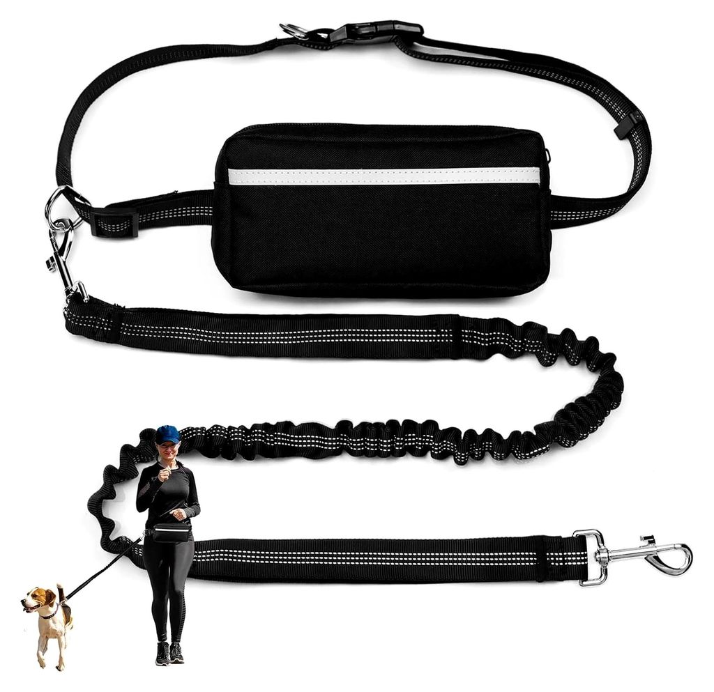 Joggingleine für Hunde mit Bauchgurt und Dualgriffen bis 50 kg