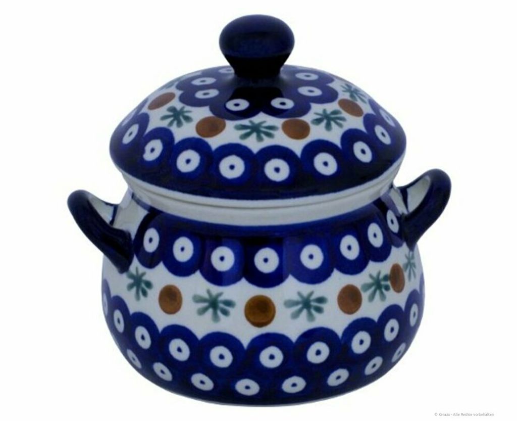 Original Bunzlauer Keramik Rumtopf 1,75 Liter - Handbemalter Steintopf Dekor 111