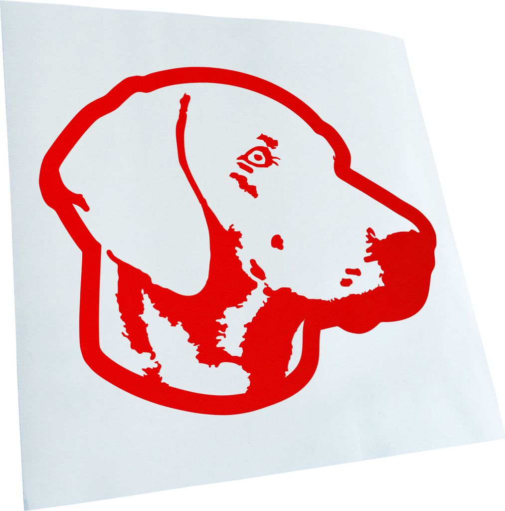 Kiwistar - Autoaufkleber - weimaraner Hund - Neongelb - 12x10cm - Aufkleber für Auto, Laptop, Fahrrad, LKW, Motorrad mehrfarbig JDM Decal Racing