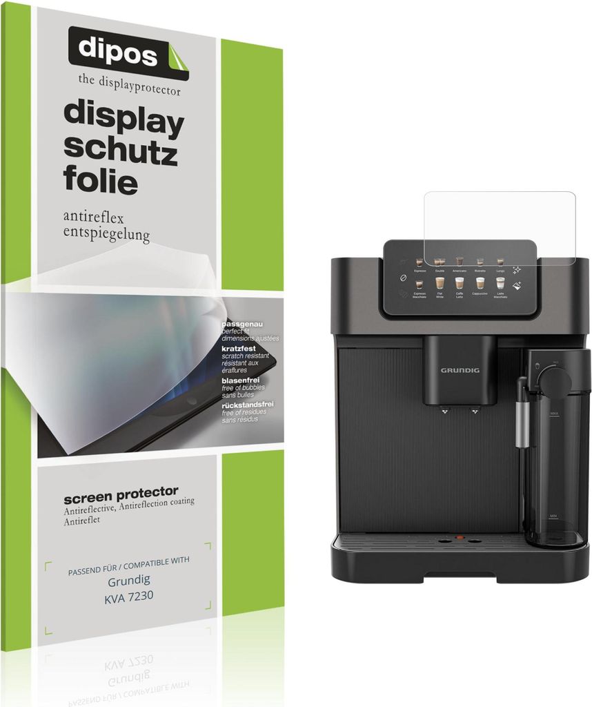 2x Schutzfolie für Grundig KVA 7230 matt Displayschutzfolie Folie Display Schutz dipos