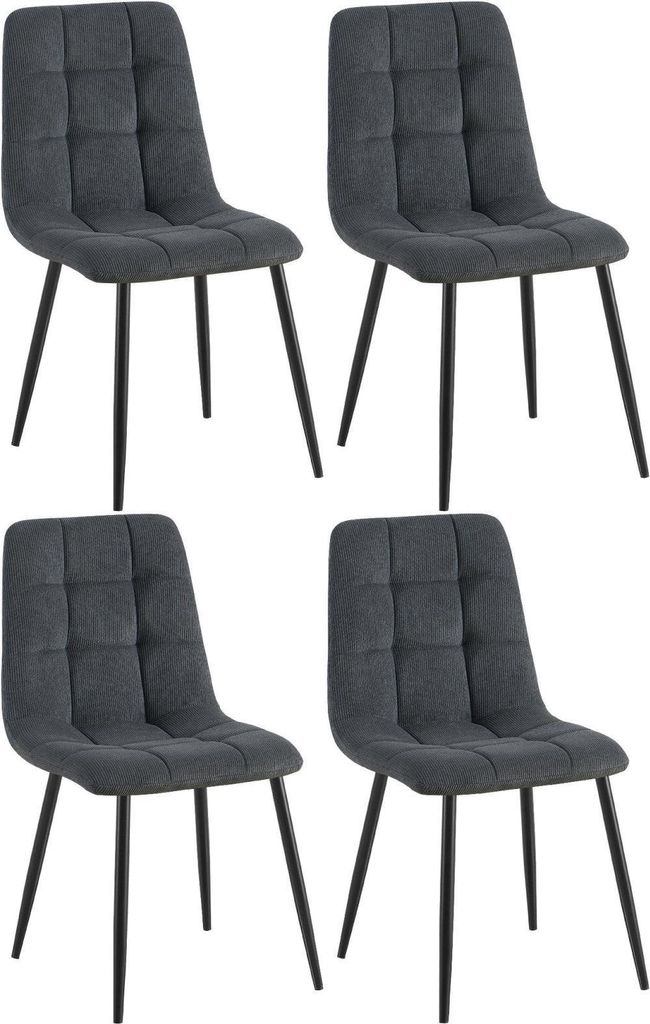 Set aus vier bequemen Esszimmerstühlen – Küchenstühlen – stilvolles Design
