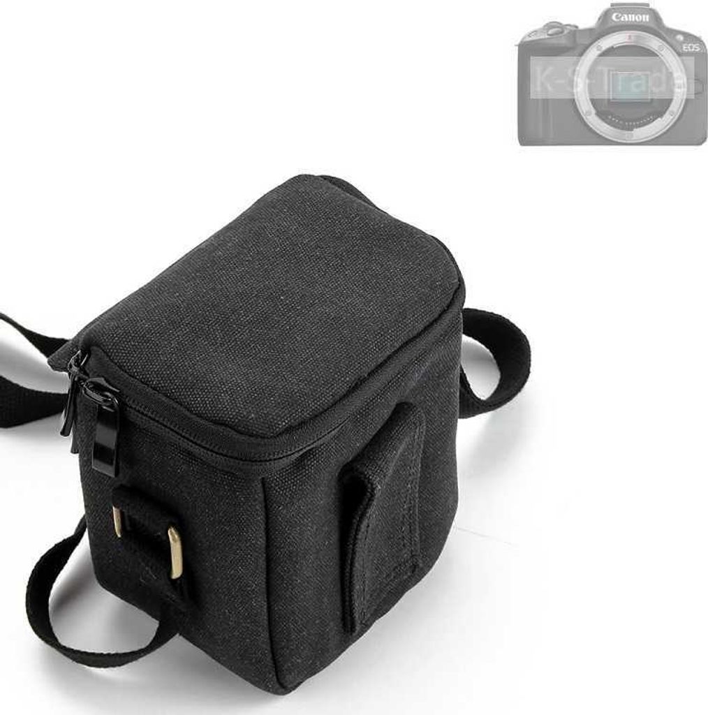 K-S-Trade Umhängetasche kompatibel mit Canon EOS R50 Schulter Tasche Tragetasche Kameratasche Fototasche schwarz Schutzhülle Zubehörtasche