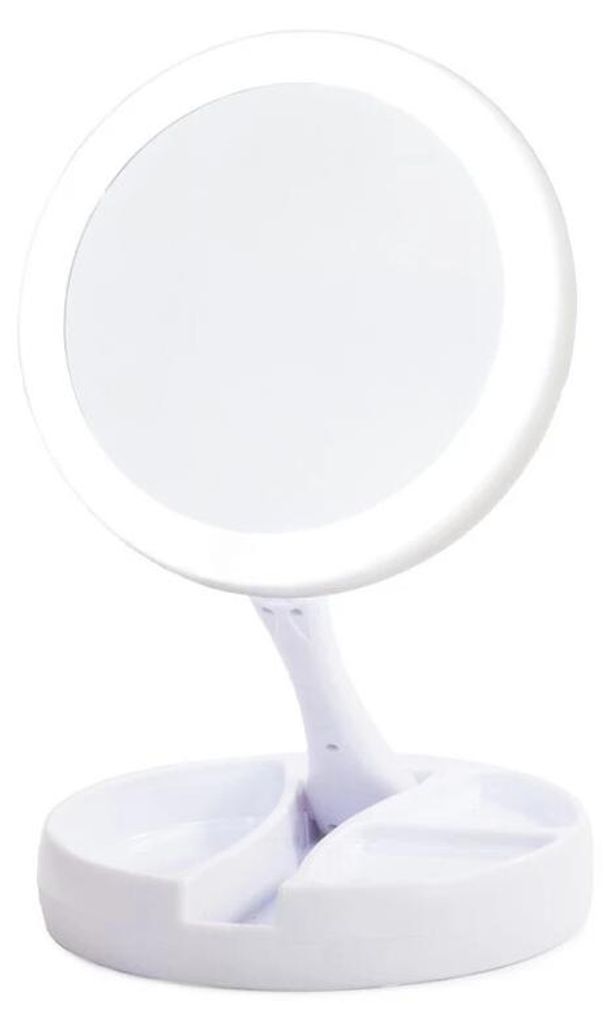 Verk 15568: Opvouwbare make-up spiegel met LED-verlichting Productafbeelding 