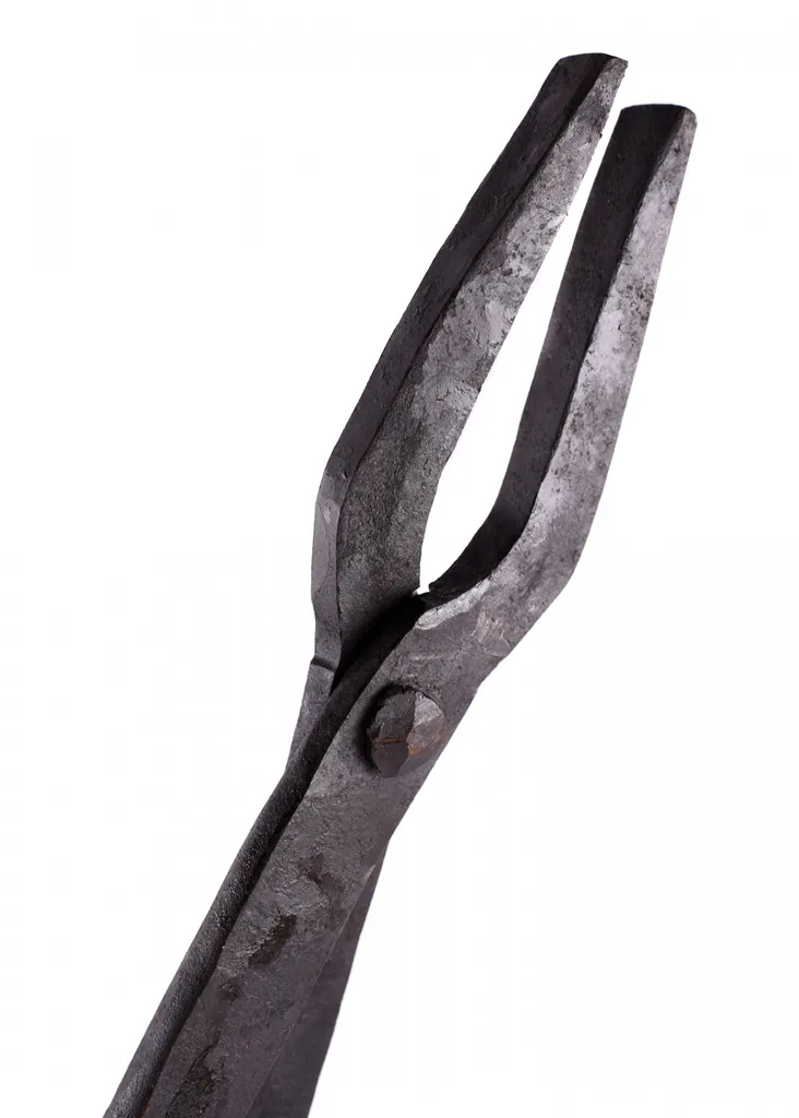 Pince forgée plate de 38 cm en acier carbone noir pour forge