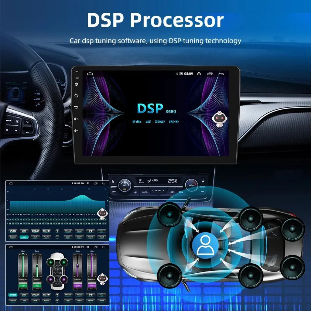 Station Multimédia Android 2-DIN Kia Carens - Navigation GPS et CarPlay - 11