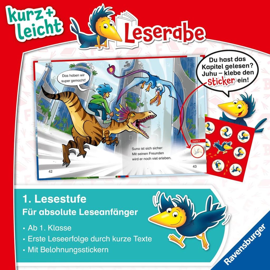 Leserabe 1. Lesestufe Kurz und leicht - Befreit die Dinos! - Erstlesebuch - Kinderbuch ab 6 Jahren