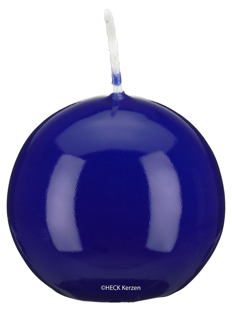 Kugelkerzen Glanz-Lack Royalblau Ø 12 cm, 1 Stück