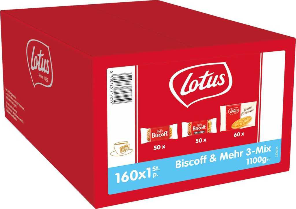 Lotus Gebäck Biscoff & Mehr 3-Mix 71725 160St. Produktbild 
