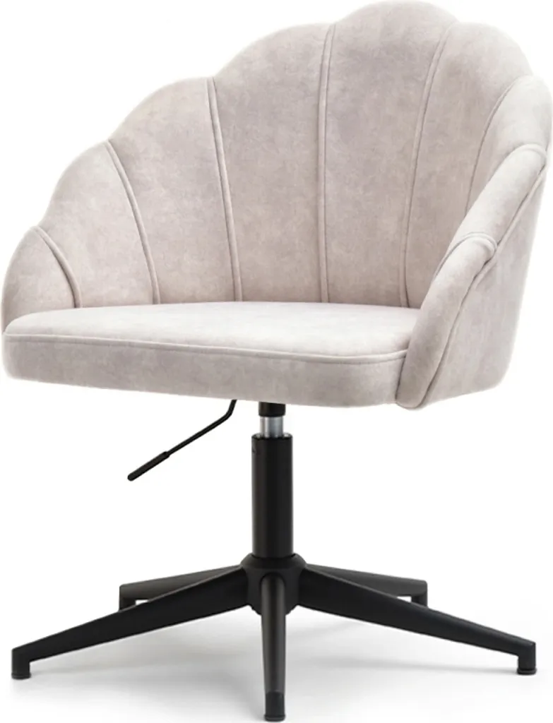 Fauteuil KARLO pivotant sable noir - Siège design en tissu confortable