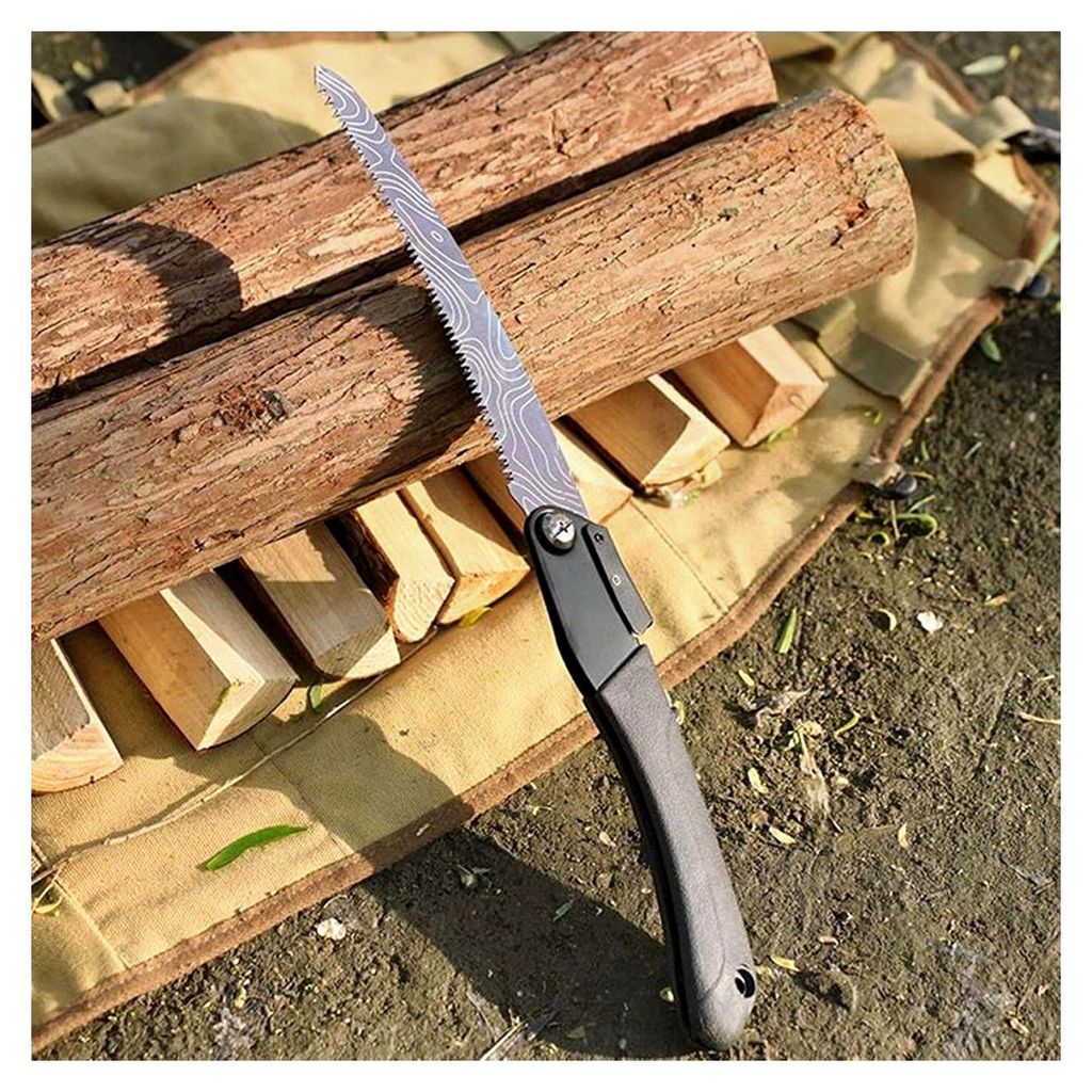 Klappbare Camping-Säge - Robuste Gartensäge für Holzschnitt und Beschneiden | Manuelles Überlebenswerkzeug für Holzarbeiten im Freien