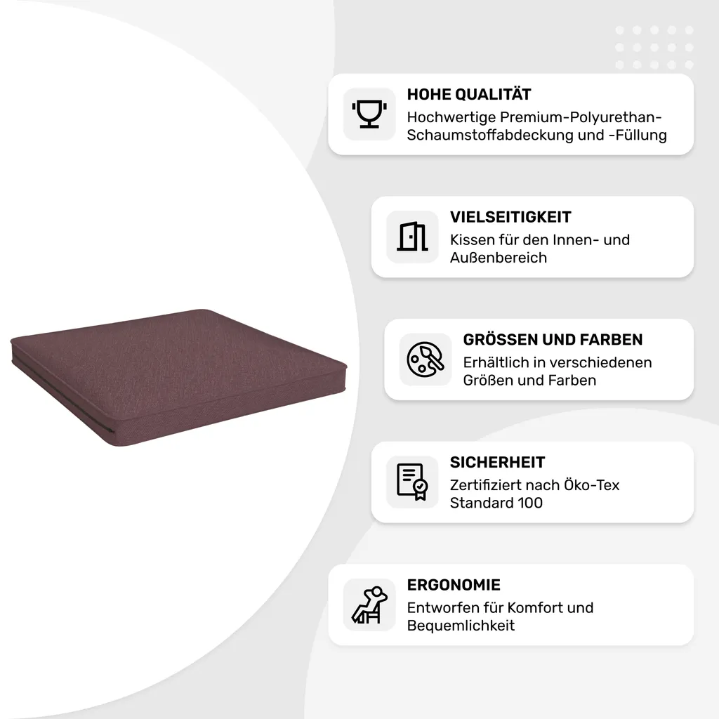 Cuscino Arredo POKAR Viola 50x50 | Eccellenza e Comfort - 2