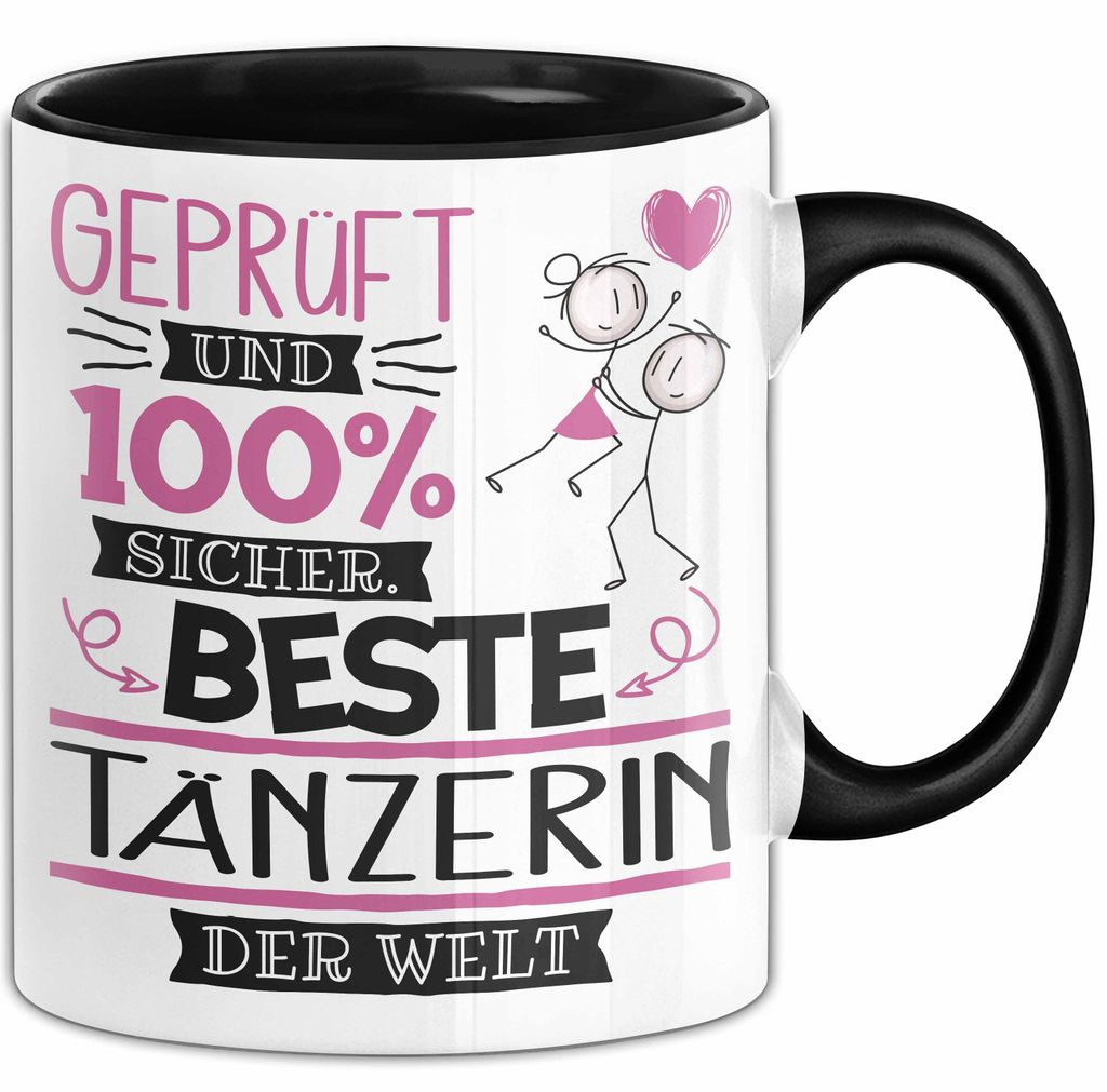 Beste Tänzerin Der Welt Tasse Geschenk für Eine Tänzerin Und Sicher Geschenkidee Geburtstag Weihnachten (Schwarz)
