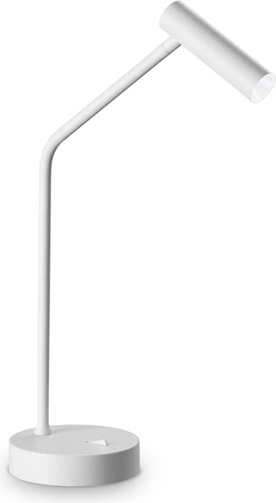 Lampe à poser Led Easy Metal blanche pour lecture et ambiance bureau