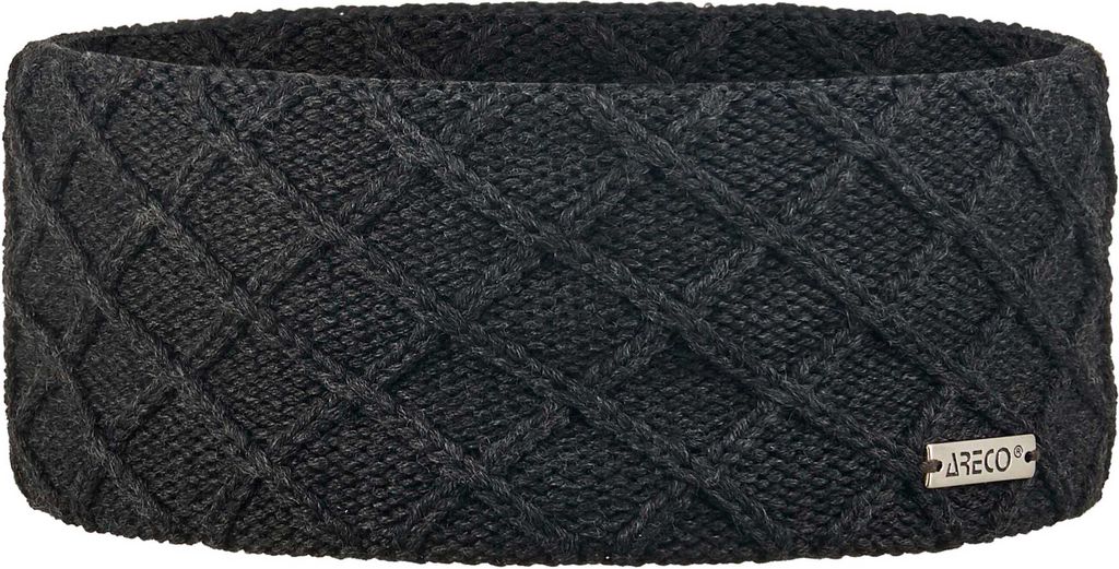 Areco Stirnband Gitter-Muster Fleeceband innen