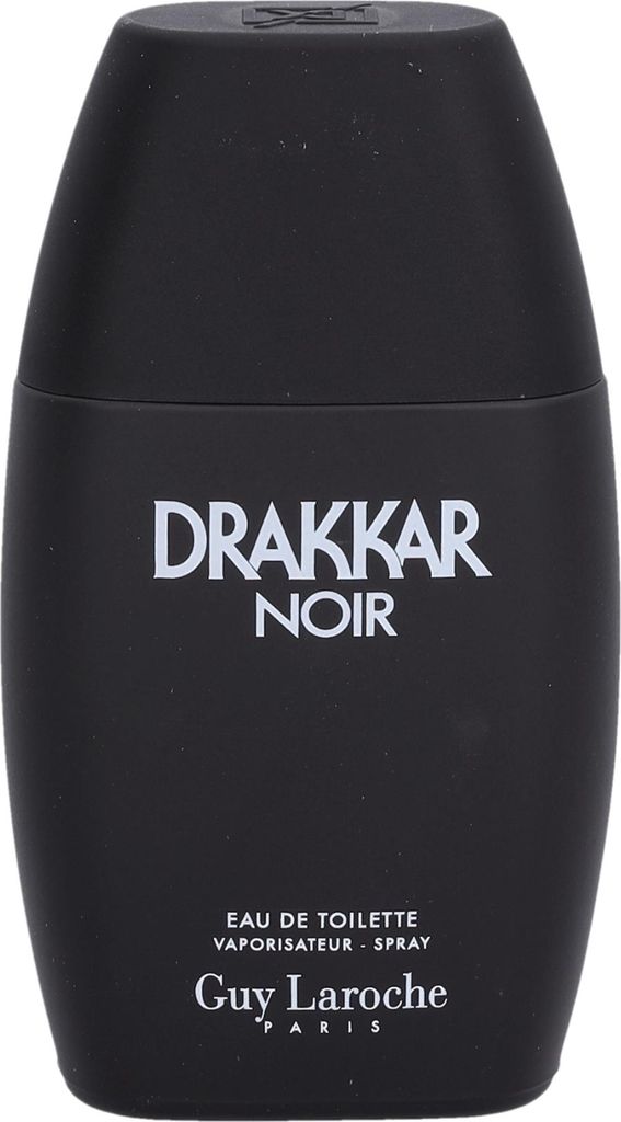 A black bottle of Drakkar Noir eau de toilette for men.