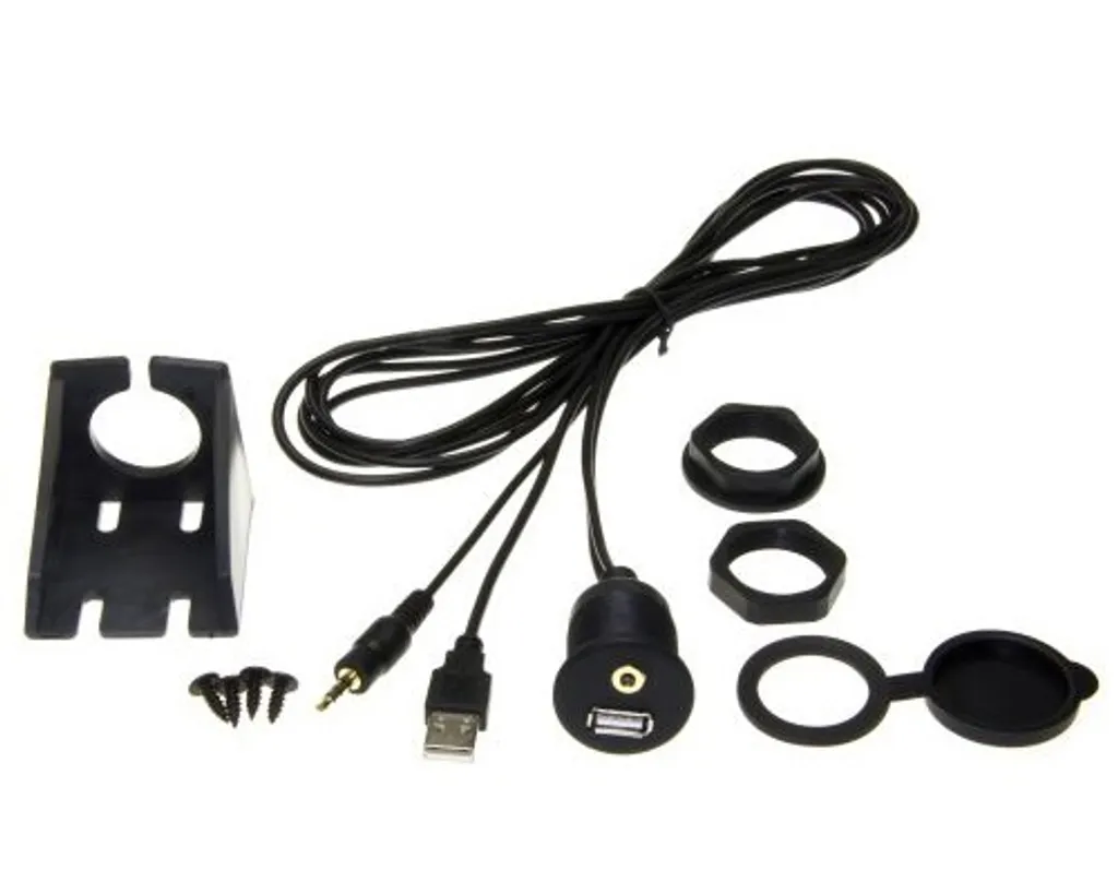 Câble d'extension AUX et USB pour tableau de bord voiture encastrable