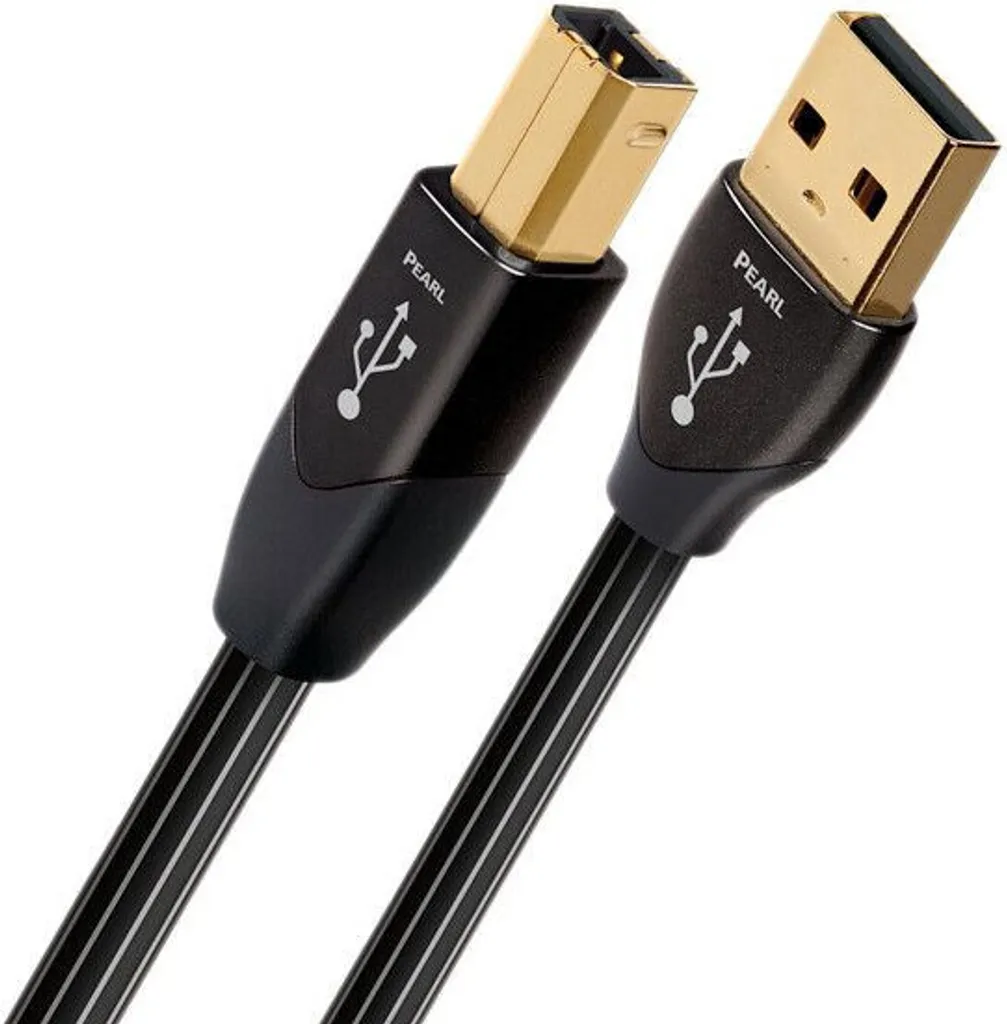 Câble USB Audio Haut de Gamme AudioQuest Pearl A-B pour DAC et Hi-Fi 1.5m