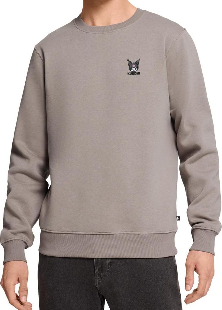 Spreadshirt Kuromi Stick Portrait Herren Premium Pullover, L, Taupe