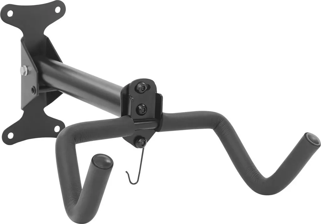 Support vélo mural acier 30 kg - Support réglable noir 26x38 cm