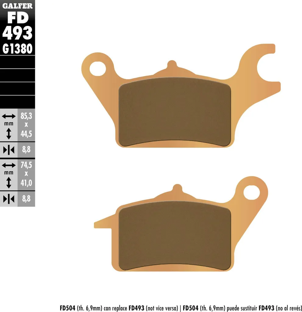 Plaquettes de Frein Galfer FD493G1380 Sinter pour Scooter de Sport