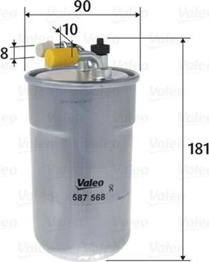 VALEO 587568 Kraftstofffilter OE 813070 kompatibel mit Corsa D, Corsa E