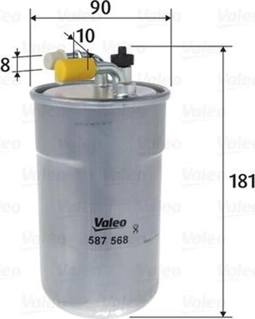 Filtre carburant Valeo 587568 contre les impuretés pour Corsa D et E