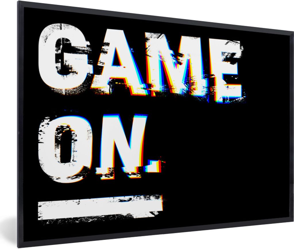 MuchoWow Gerahmtes Poster Spiel - Zitate - Gamer 60x40 cm - Poster mit Schwarzem Bilderrahmen Wandposter Rahmen Foto Bilder - Printing - Wanddeko...