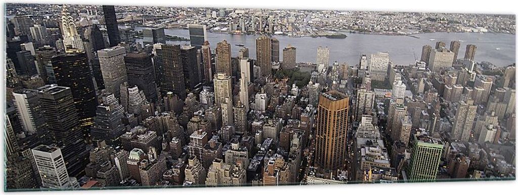 Bilder auf glas - Amerika wohnung architektur stadt - 160x50cm - Glasbilder - Wandbilder - Kunstdruck - Wanddekoration aus Glas - Glas Bilder - Wan...