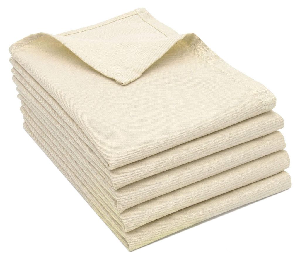 5er Set Geschirrtücher, 100% Baumwolle, 50x70 cm, beige, Produktbild 