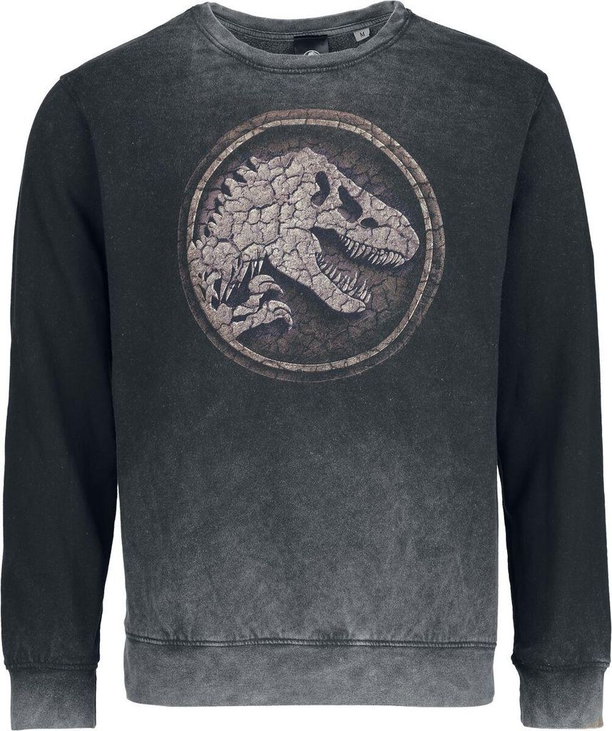 Jurassic Park Sweatshirt Herren Cracked Earth grau L