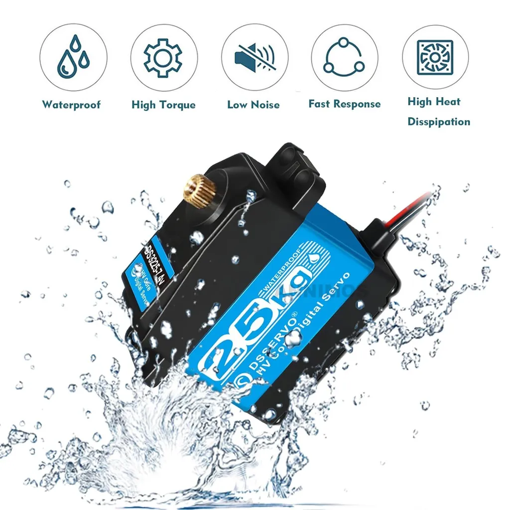 Servo de direction RC pour projet DIY et voiture tout-terrain 25KG