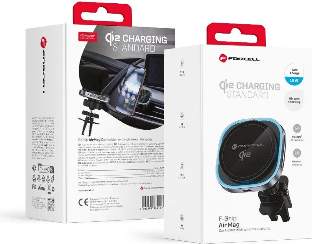 Supporto Auto Magnetico Forcell F-GRIP Air Mag F-07 15W Qi2