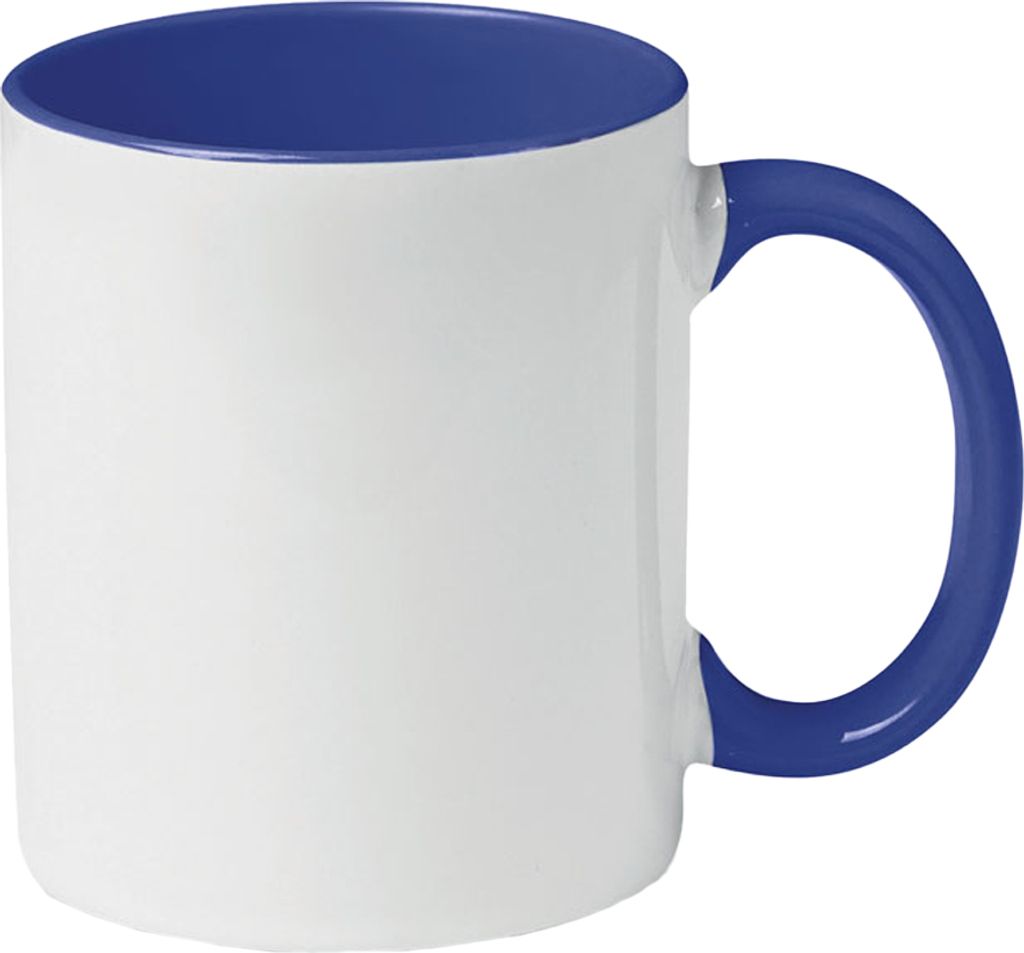 MidOcean - Kaffeebecher "Sublimcoly", Zweifarbig, 300ml MO1030 (Einheitsgröße) (Weiß/Dunkelblau)