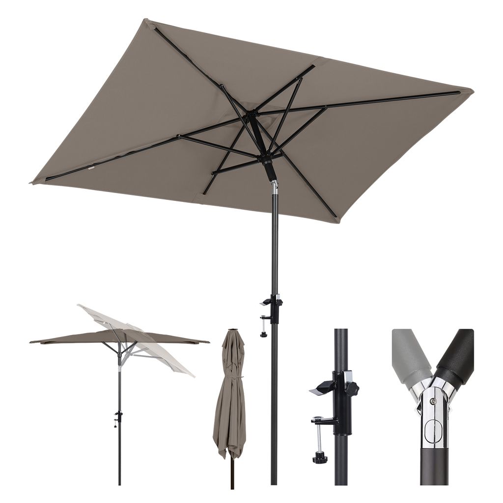 Sekey Sonnenschirm Balkon Rechteckig 200×125 cm Produktbild 