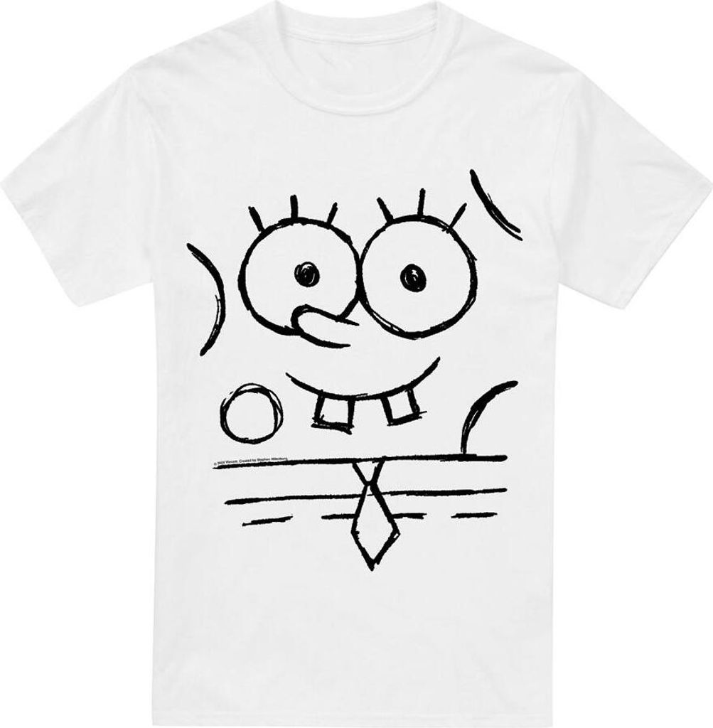 SpongeBob SquarePants - T-Shirt für Herren TV6458 (5XL) (Weiß)