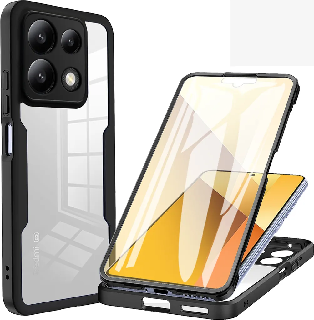 Cover 360 Full Body Xiaomi Redmi Note 13 Pro 5G - Nero Opaco Premium