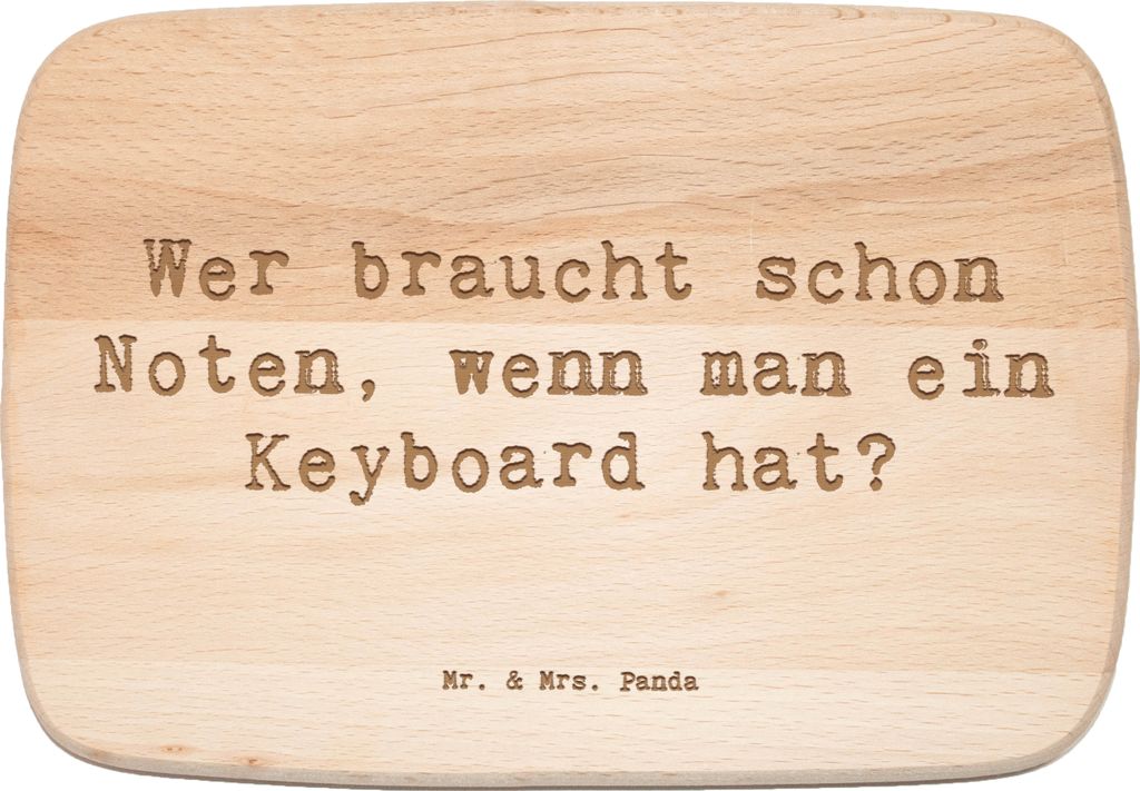 Mr. & Mrs. Panda Holz Schneidbrett Spruch Keyboard Freude - Transparent - Geschenk, Frühstücksbrettchen, Streichinstrumente, Holzbrett, Klaviere,...